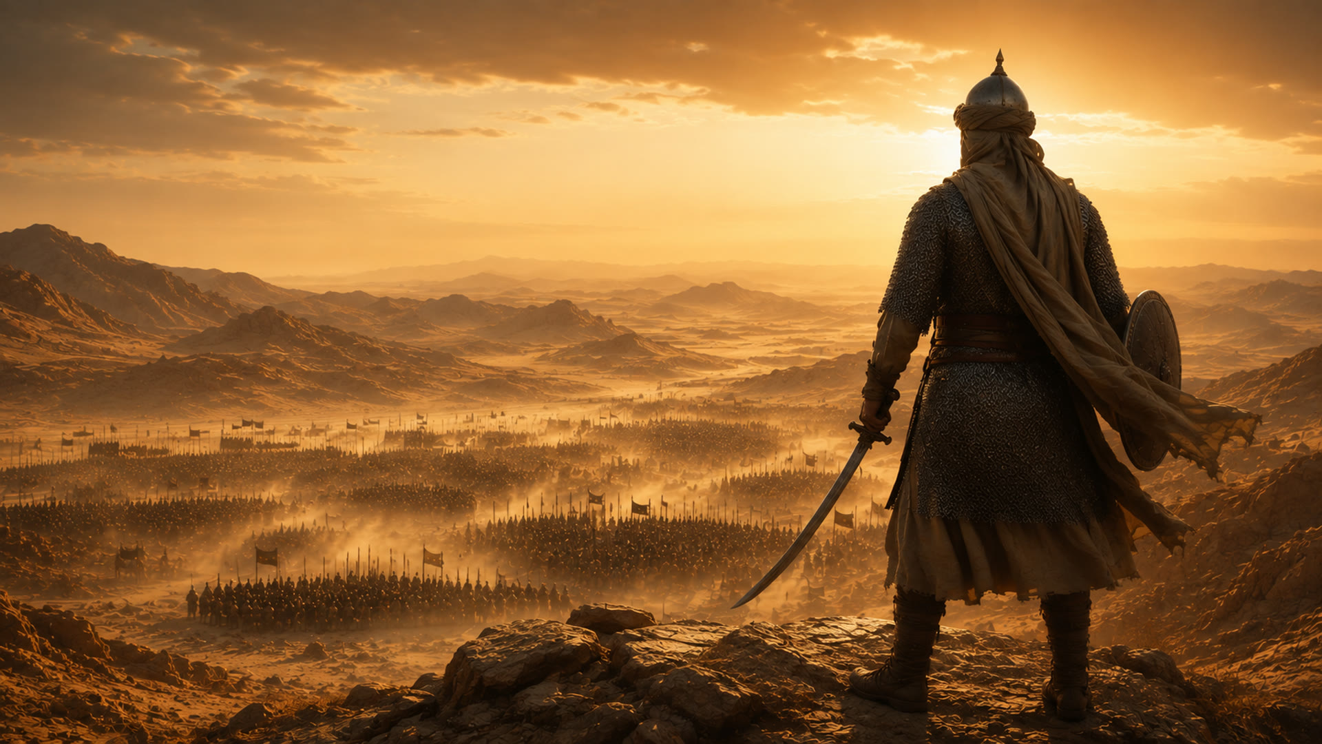 Lions of God — Hamza ibn Abdul-Muttalib stands before the armies at Badr